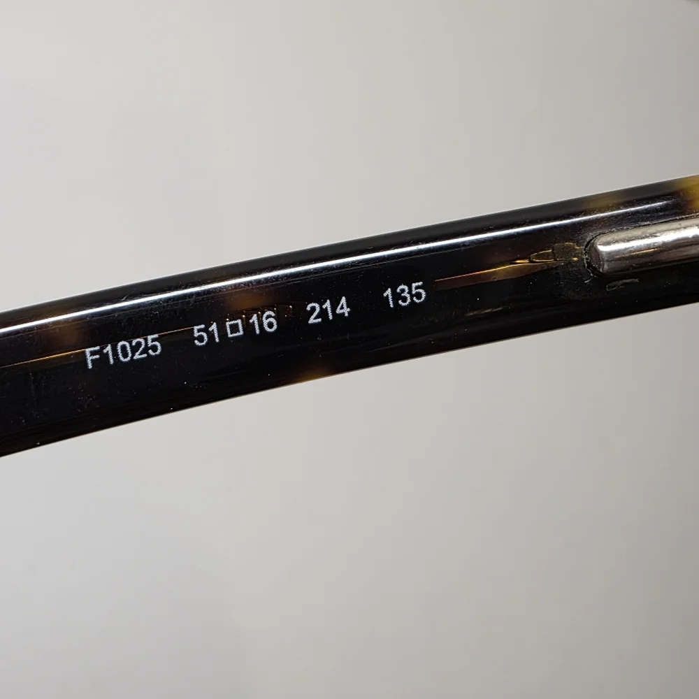 Authentic Fendi F1025 214 Tortoiseshell Cat-Eye Eyeglass Frames Signature Plaid